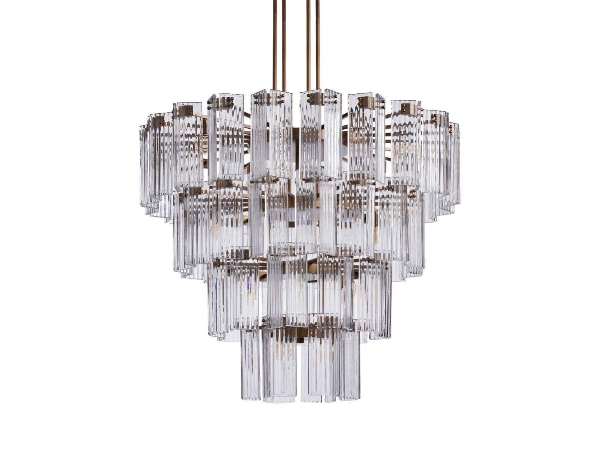 Delsie Reeded Glass Round Chandelier