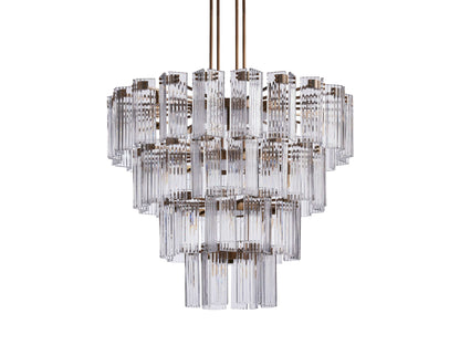 Delsie Reeded Glass Round Chandelier