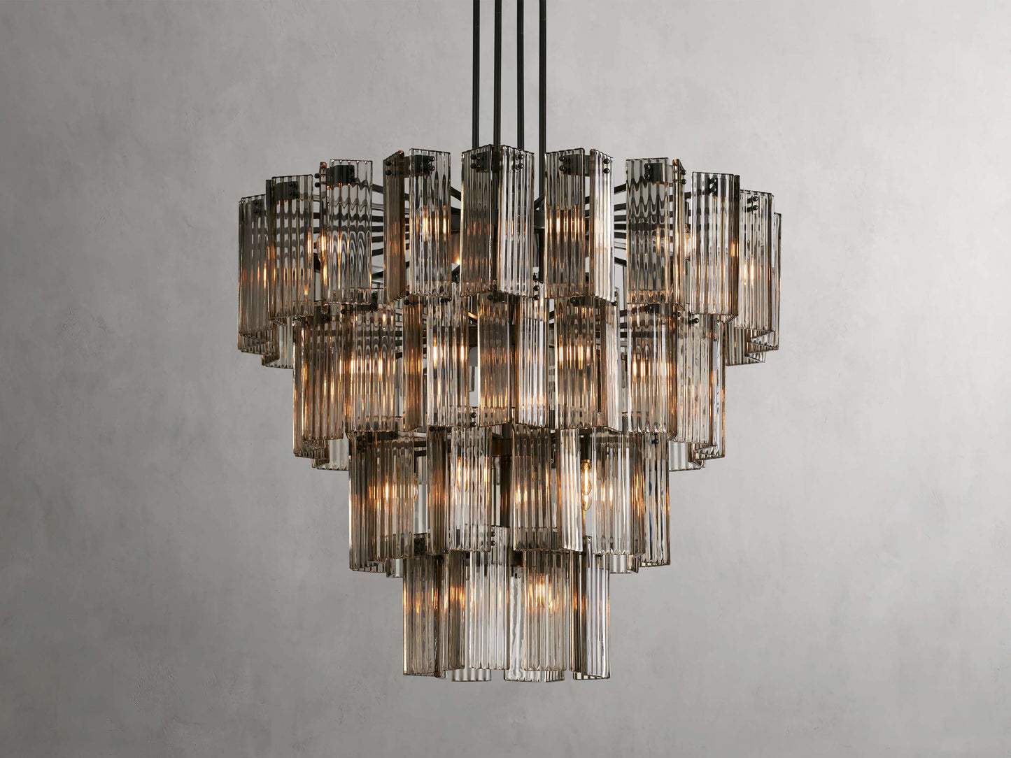 Delsie Vintage Glass Round Chandelier