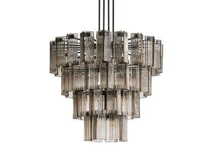 Delsie Reeded Glass Round Chandelier