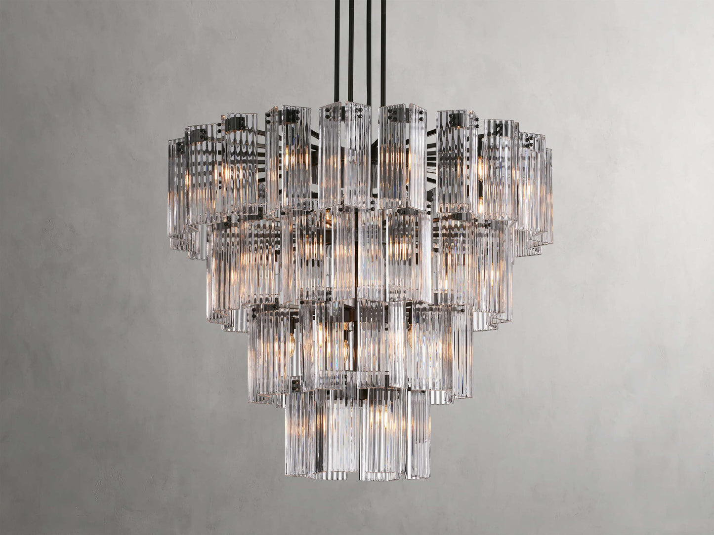 Delsie Vintage Glass Round Chandelier