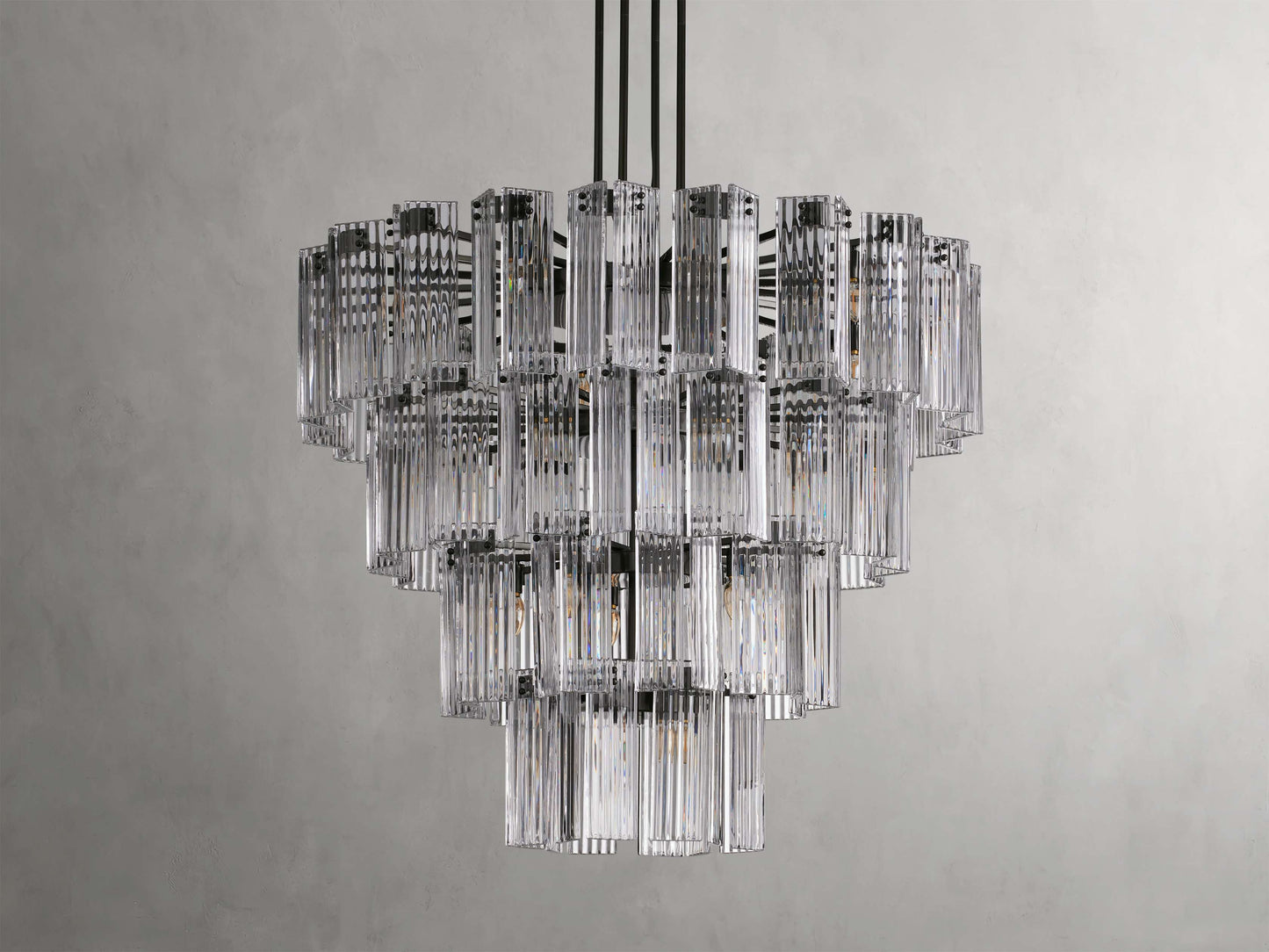 Delsie Vintage Glass Round Chandelier