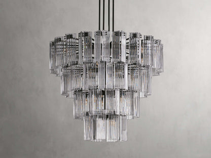 Delsie Vintage Glass Round Chandelier