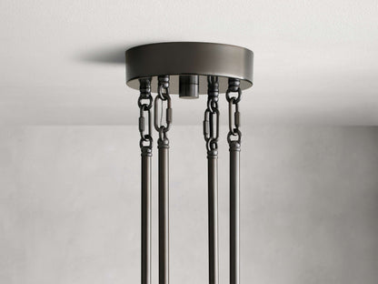 Delsie Reeded Glass Round Chandelier