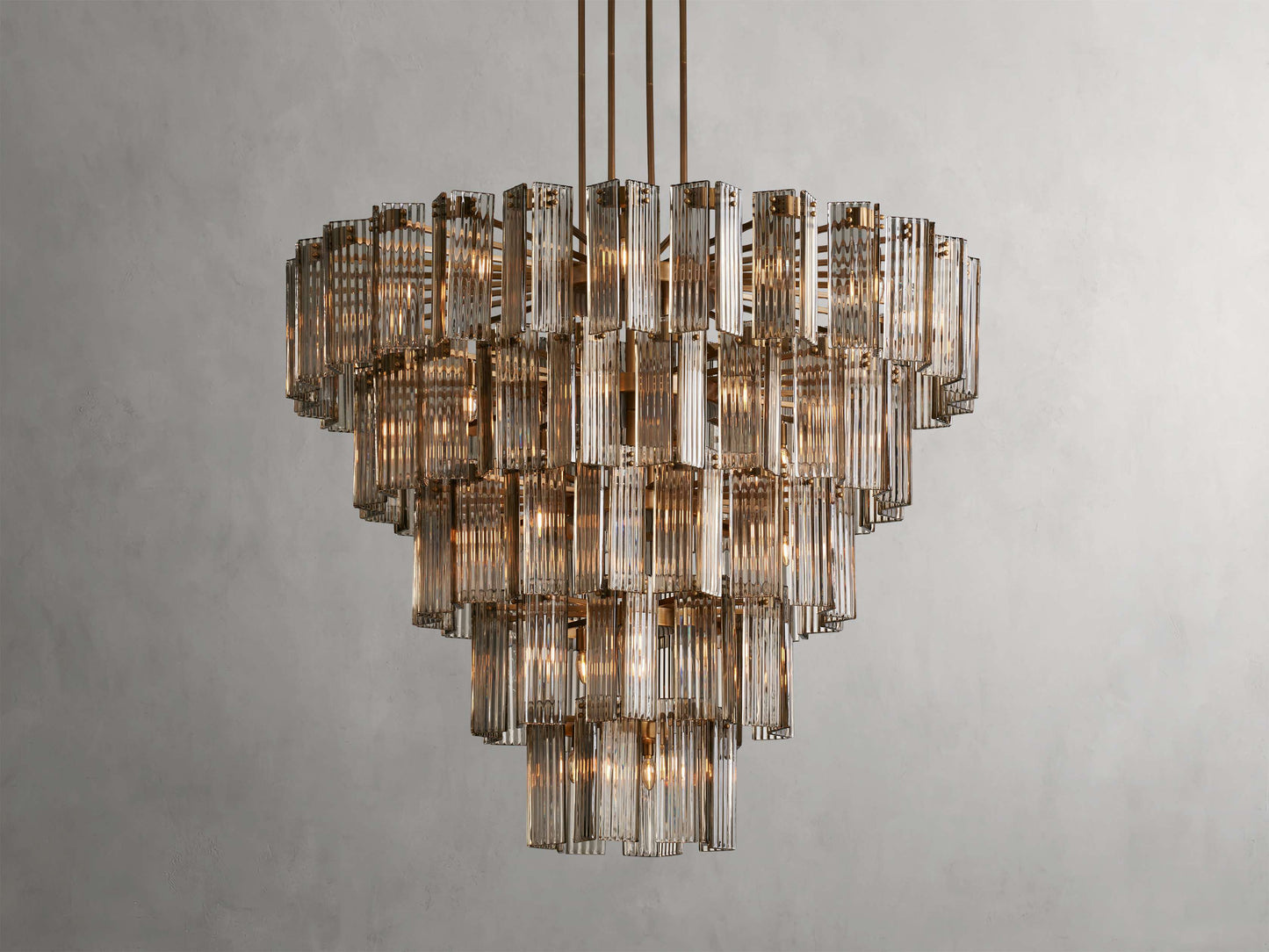 Delsie Vintage Glass Round Chandelier