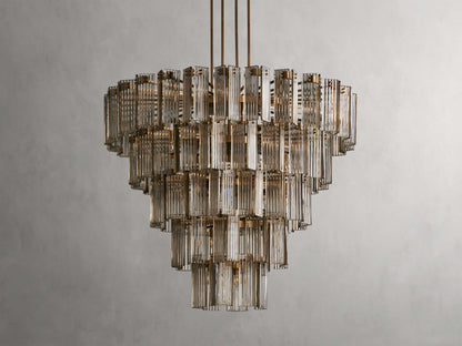 Delsie Reeded Glass Round Chandelier