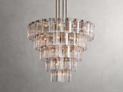 Delsie Vintage Glass Round Chandelier