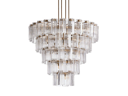Delsie Reeded Glass Round Chandelier
