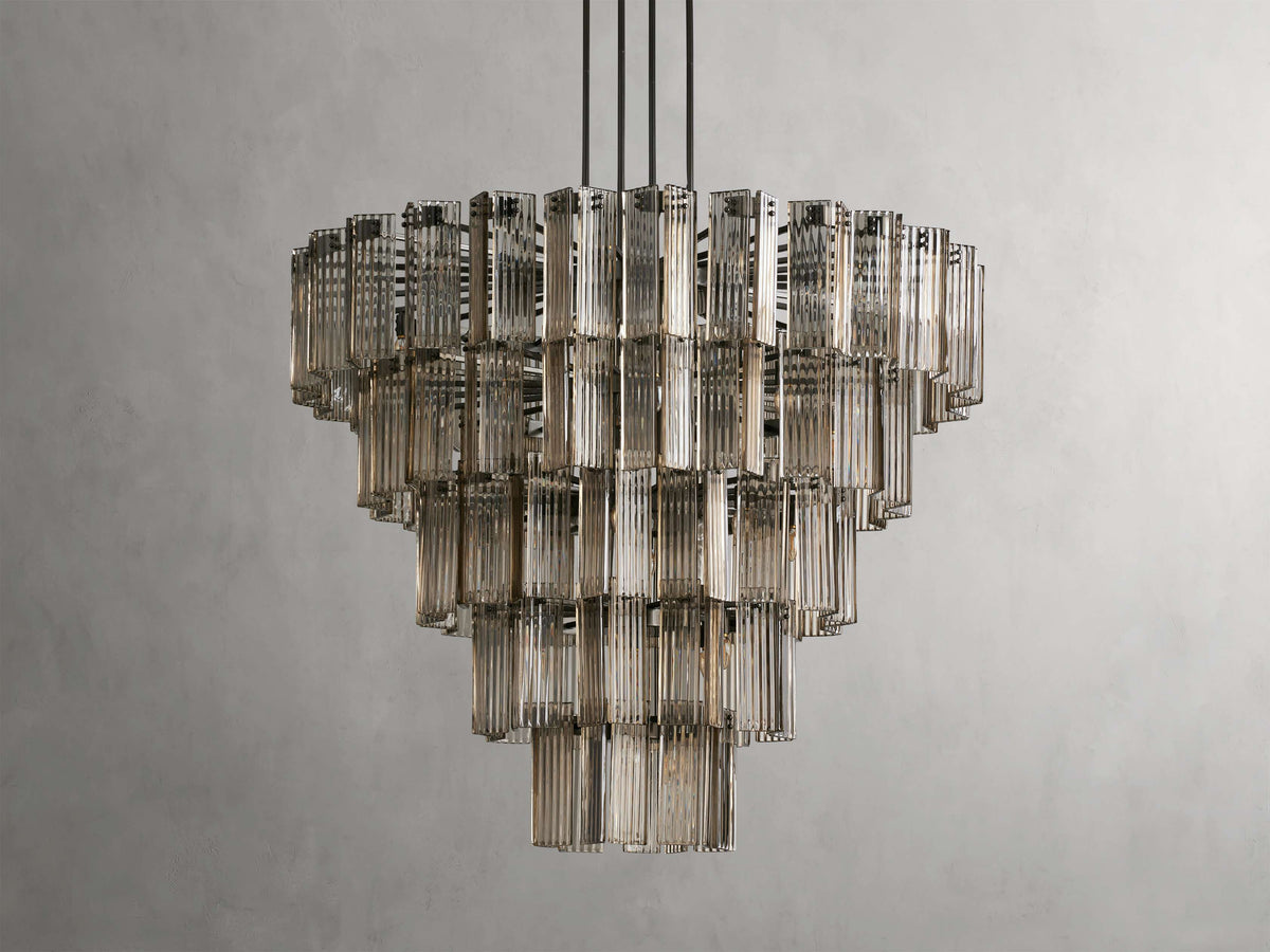 Delsie Vintage Glass Round Chandelier