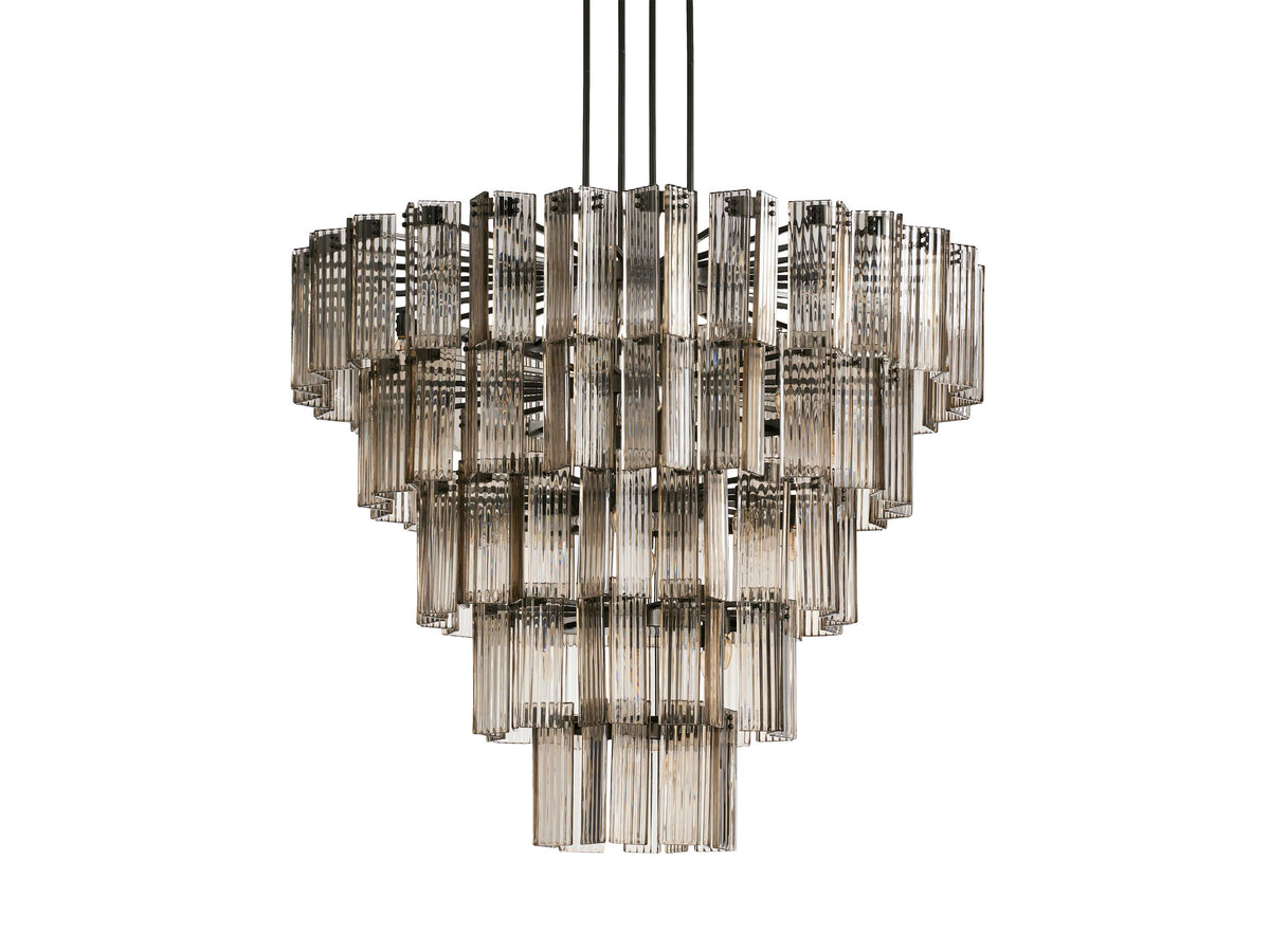 Delsie Reeded Glass Round Chandelier