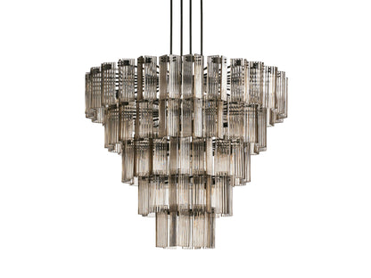 Delsie Reeded Glass Round Chandelier