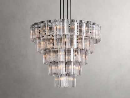 Delsie Reeded Glass Round Chandelier