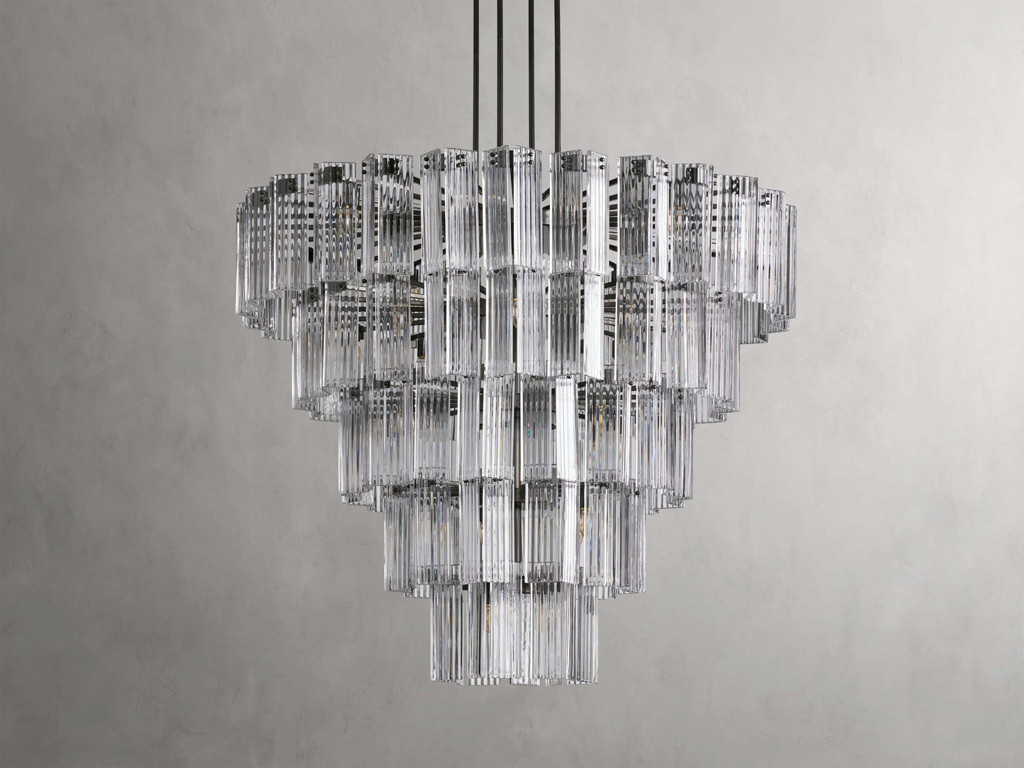Delsie Vintage Glass Round Chandelier