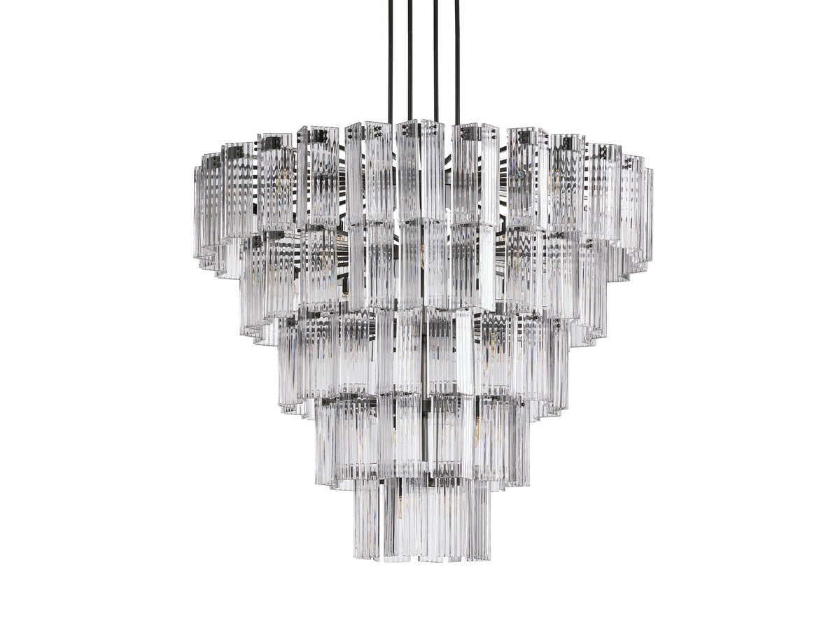Delsie Reeded Glass Round Chandelier