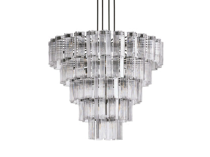 Delsie Reeded Glass Round Chandelier