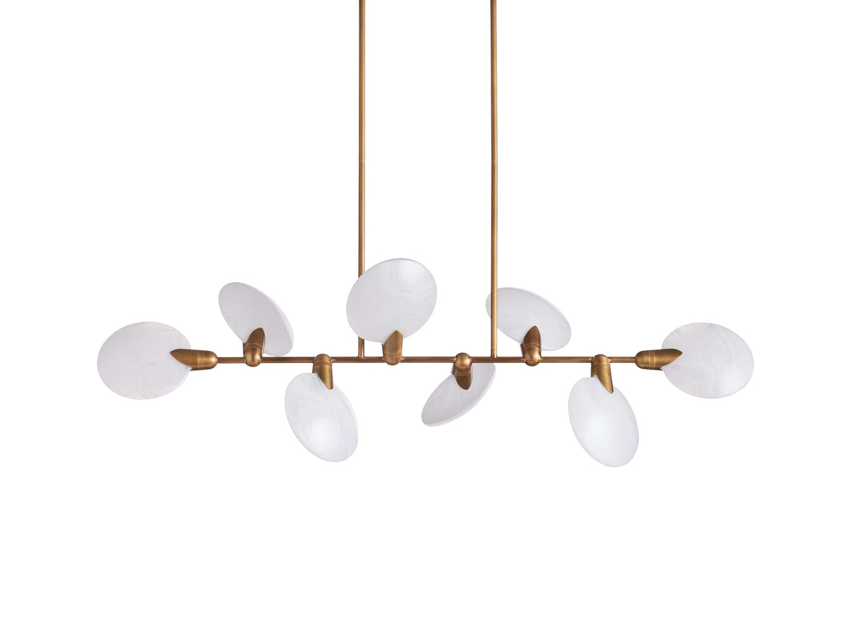 Lyla Foliated Vein Linear Chandelier