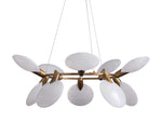 Lyla Foliated Vein Round Chandelier