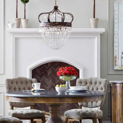 Fotini Patina Crown Round Chandelier