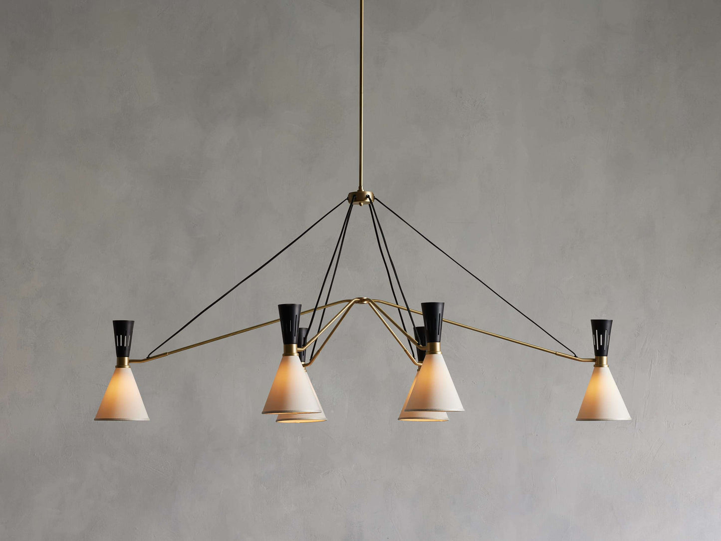 Ramsey Fabric Vintage Linear Chandelier