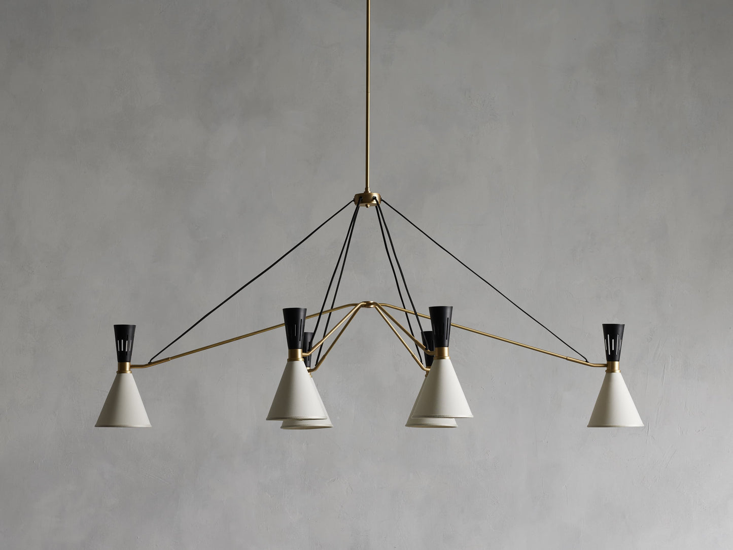 Ramsey Fabric Vintage Linear Chandelier