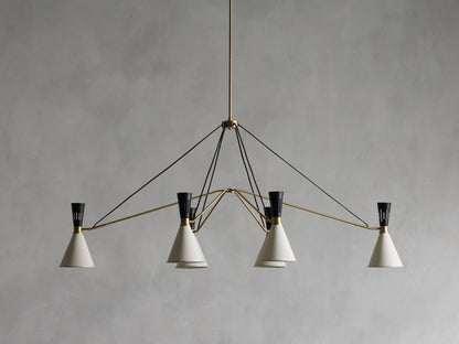 Ramsey Fabric Vintage Linear Chandelier