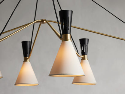 Ramsey Fabric Vintage Linear Chandelier