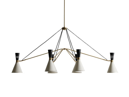 Ramsey Fabric Vintage Linear Chandelier