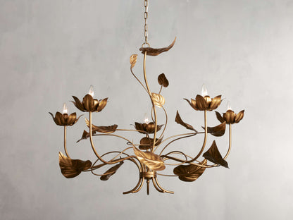Ninfea Antiqued Leaves Branch Chandelier