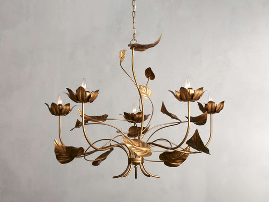 Ninfea Antiqued Leaves Branch Chandelier