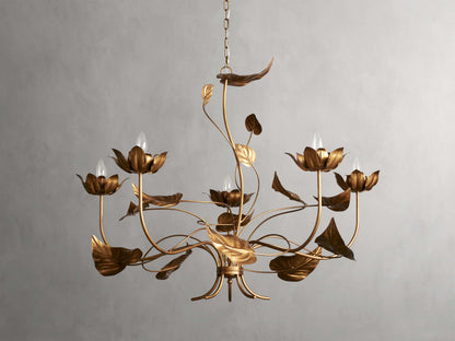 Ninfea Antiqued Leaves Branch Chandelier