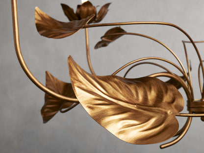 Ninfea Antiqued Leaves Branch Chandelier