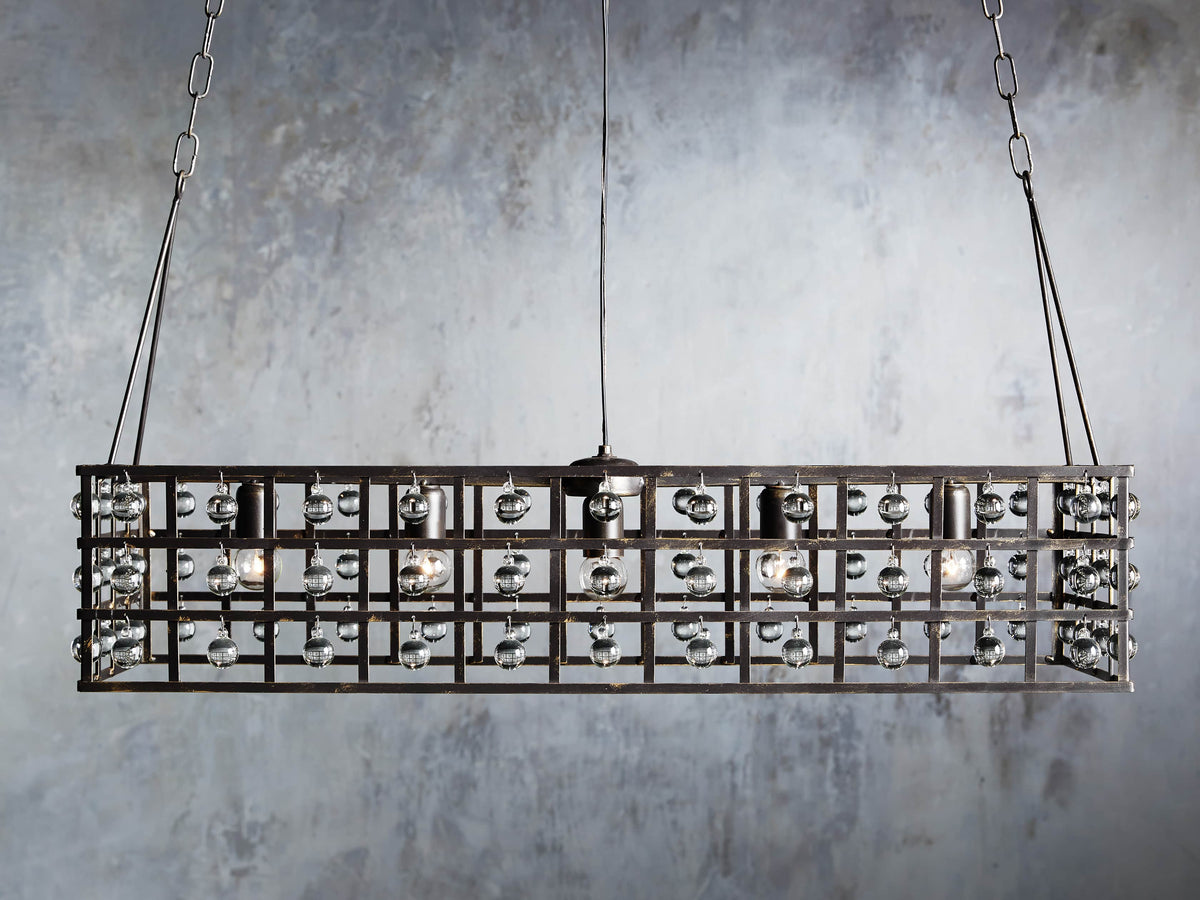 La Cage Astral Forge Rectangular Chandelier