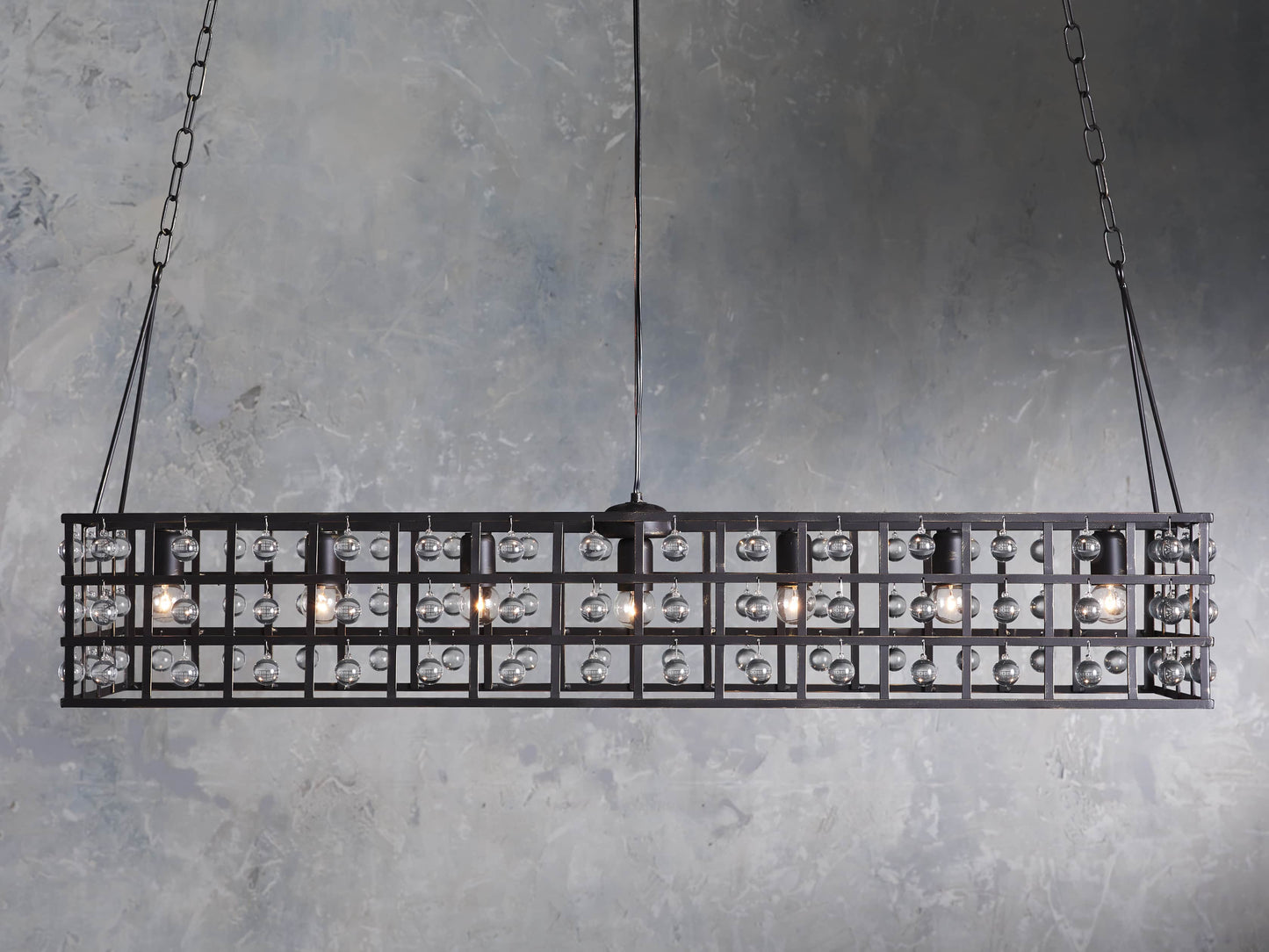 La Cage Astral Forge Rectangular Chandelier
