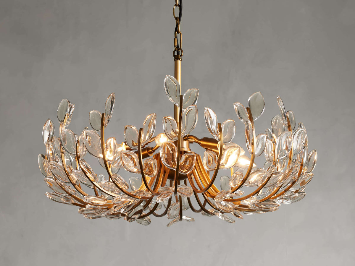 Adela Floral Crystal Round Chandelier