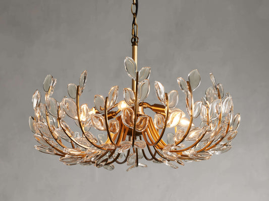 Adela Floral Crystal Round Chandelier