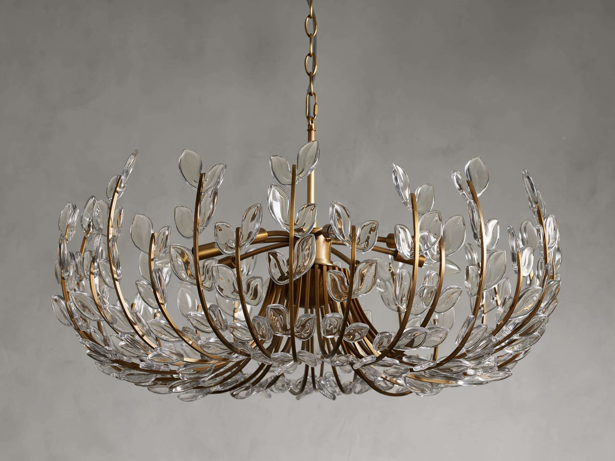 Adela Floral Crystal Round Chandelier