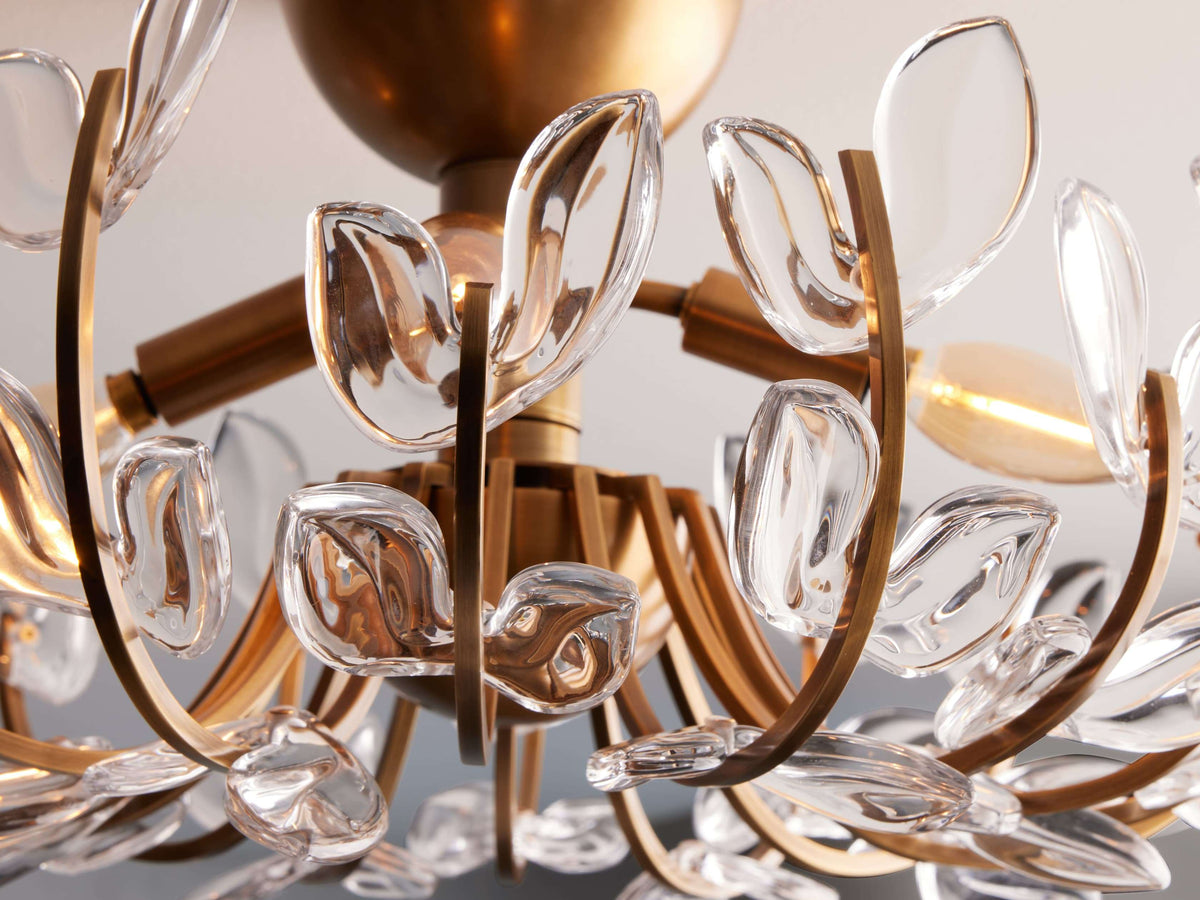 Adela Floral Crystal Flush Mount