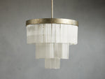 Cameron Selenite Crystal Round Chandelier