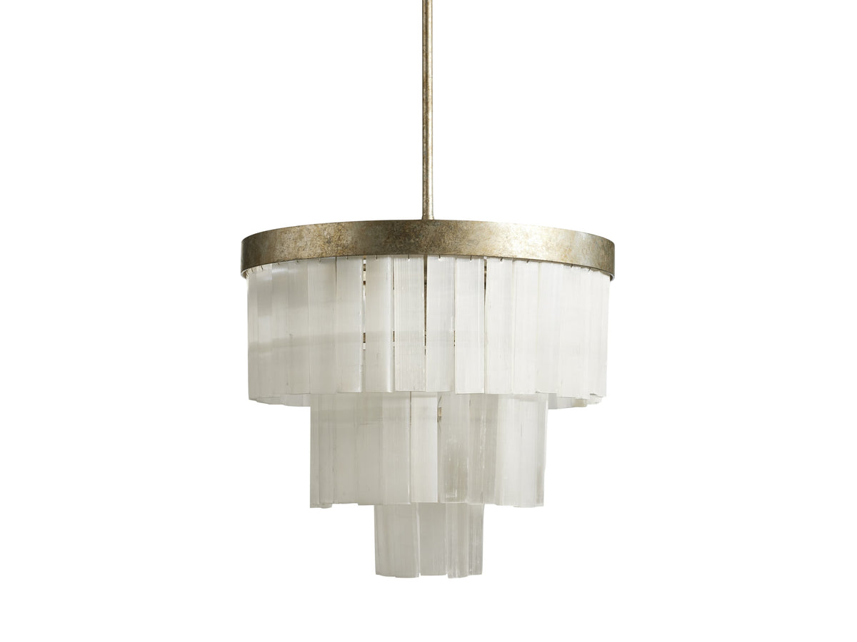 Cameron Selenite Crystal Round Chandelier