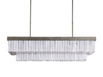 Cameron Selenite Crystal Rectangular Chandelier