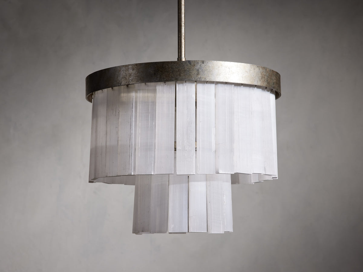 Cameron Selenite Crystal Pendant Light