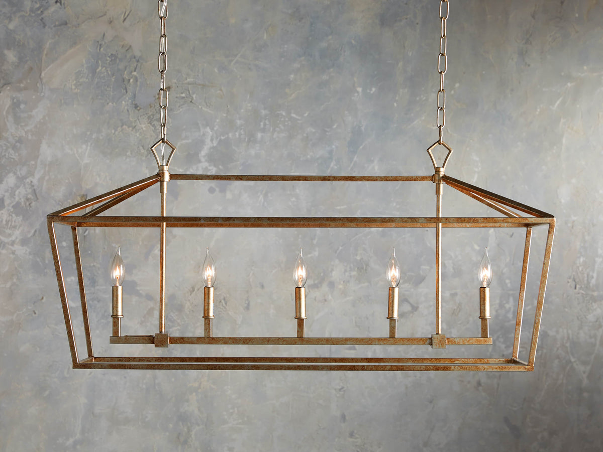 Garnet Hand Forged Rectangular Chandelier