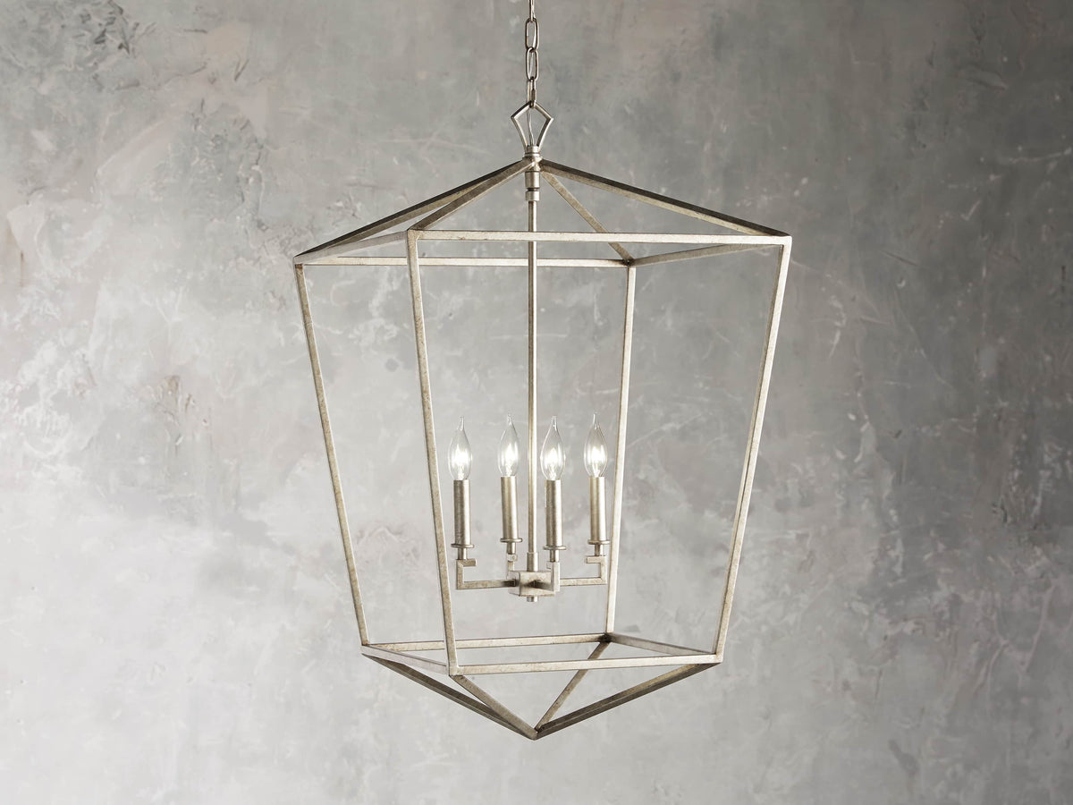 Garnet Hand Forged Cage Chandelier
