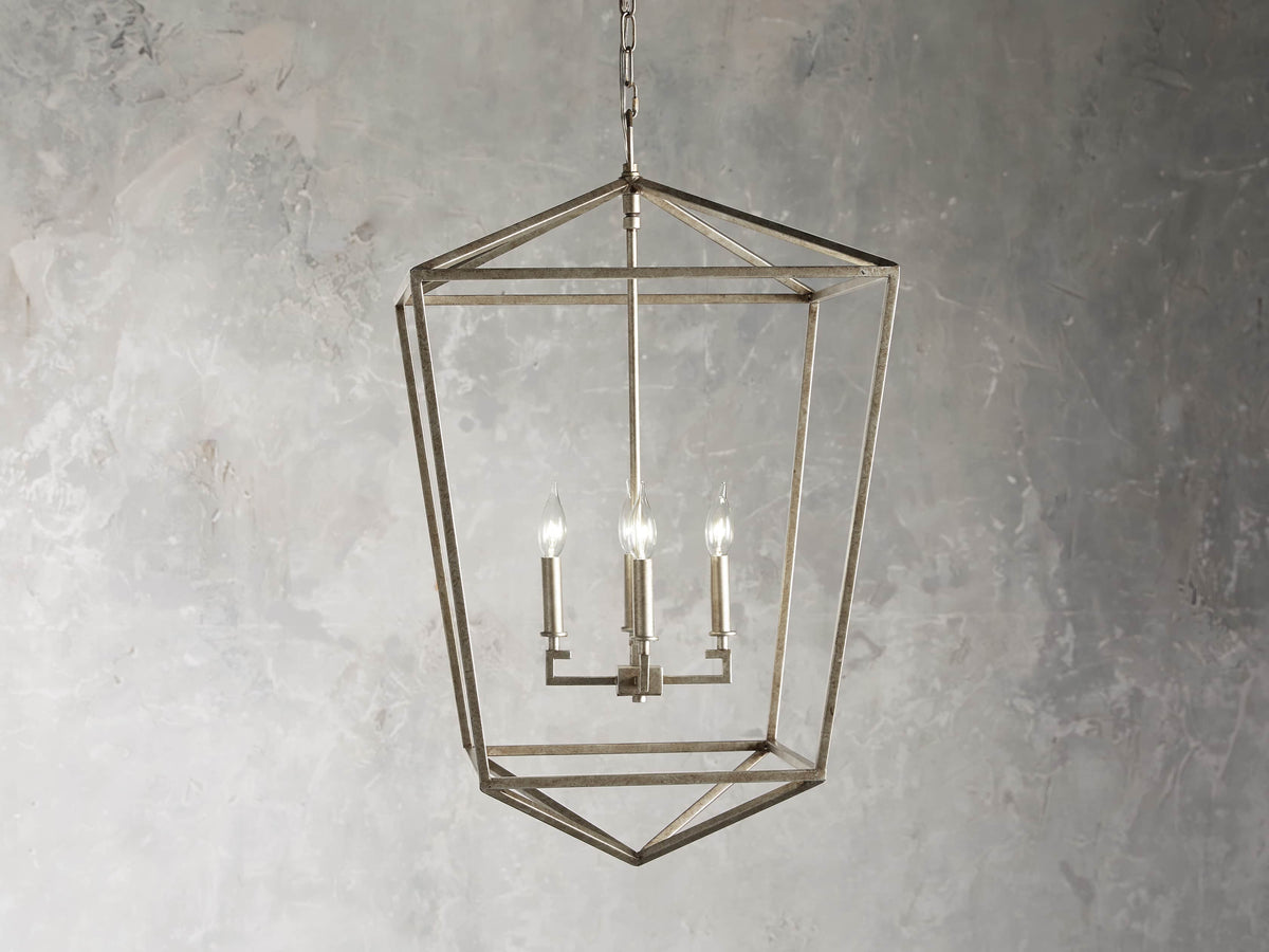 Garnet Hand Forged Cage Chandelier