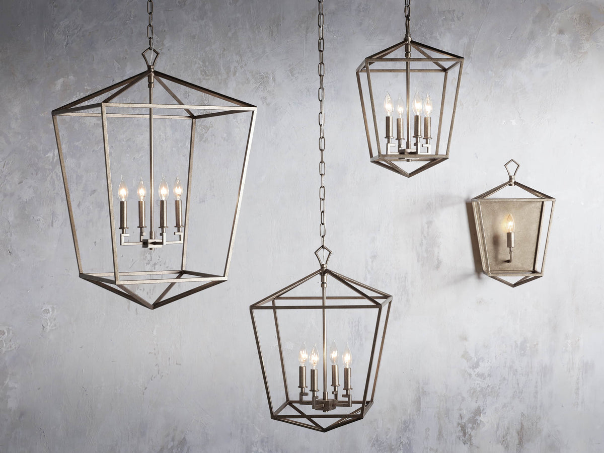 Garnet Hand Forged Cage Chandelier