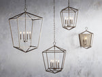 Garnet Hand Forged Cage Chandelier