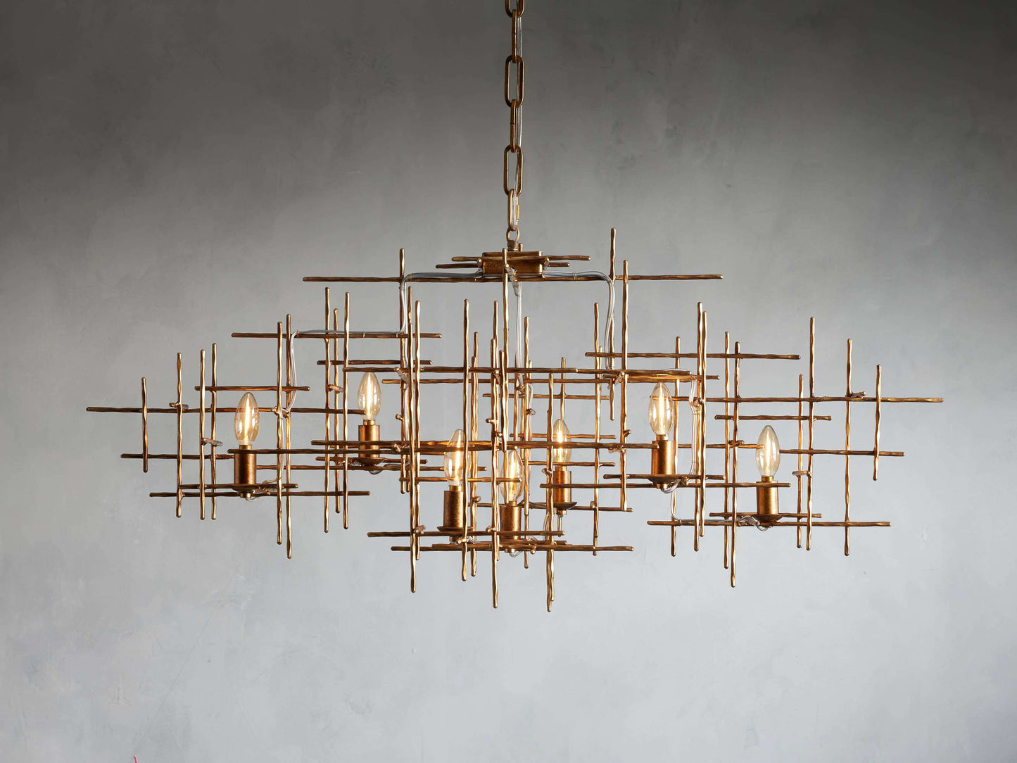 Fritz Sculpted Vintage Linear Chandelier