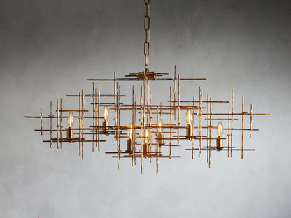 Fritz Sculpted Vintage Linear Chandelier