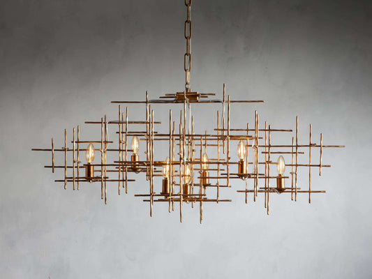 Fritz Sculpted Vintage Linear Chandelier