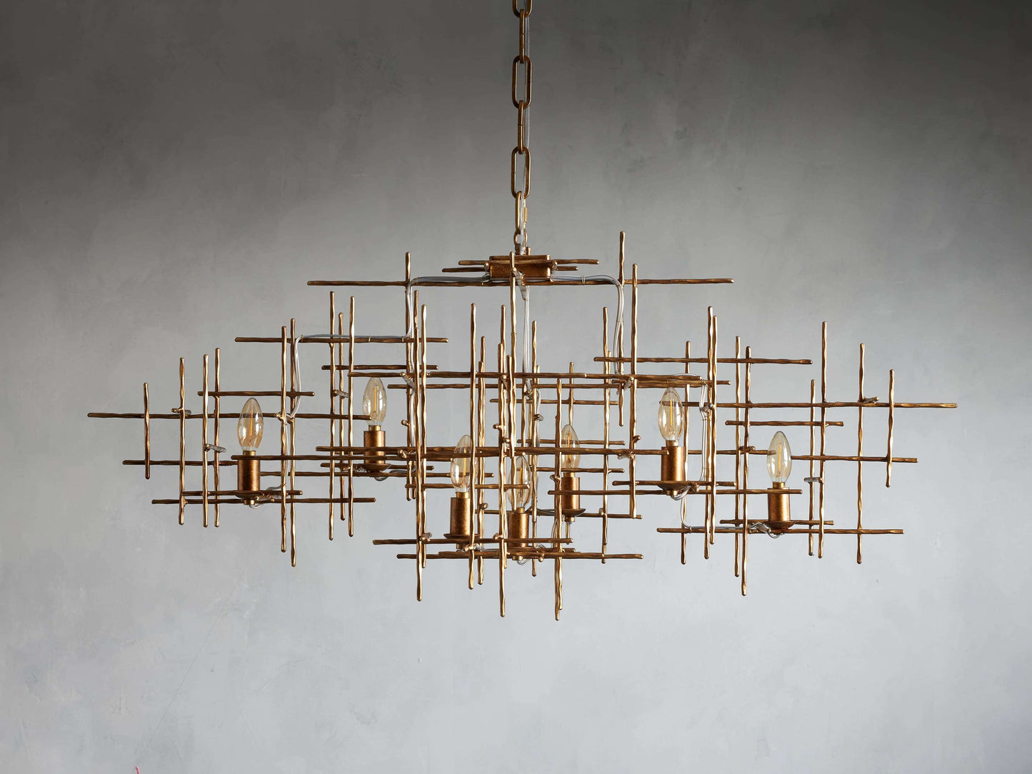 Fritz Sculpted Vintage Linear Chandelier